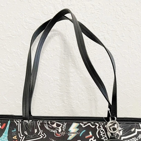 Karl Lagerfeld Paris Adele tote bag with Karl art - Picture 2 of 6